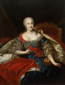 Portræt af Johanna-Elizabeth, kurfyrste af Anhalt-Zerbst, ca. 1746